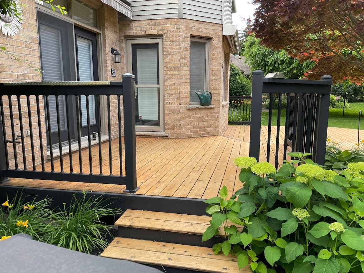 Deck after professional staining by Toronto Deck Stainers