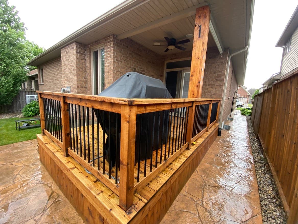 Beautiful restored deck after staining and sealing by Toronto Deck Stainers
